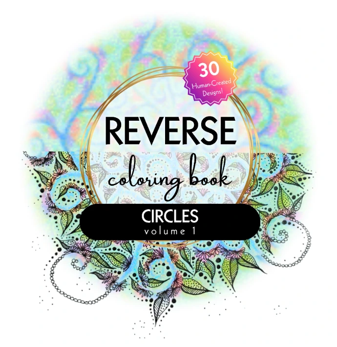 Reverse Coloring Book of Circles volume 1 cover